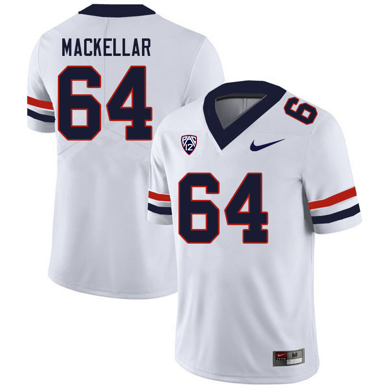 Men #64 Seth MacKellar Arizona Wildcats College Football Jerseys Sale-White - Click Image to Close